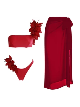 מיקרו ביקיני קיצוני אדום בגד ים מחוך עיצוב בגד ים Slim סקסי בגדי ים 2023 קיץ ביץ ' עם חליפות חצאית עבור בנות