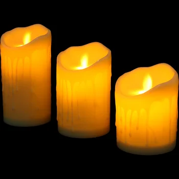 לשימוש חוזר אורות הבית קישוטים הביתה Flameless חשמלי נרות המופעל על שרירי הבטן