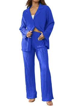 נשים s נוח פיג 'מות פלנל קבוצה 2 חתיכה הלבשת לילה Loungewear כפתור למטה ג' יי סטים חולצות שרוול ארוכות ונוח רחב הרגל המכנסיים